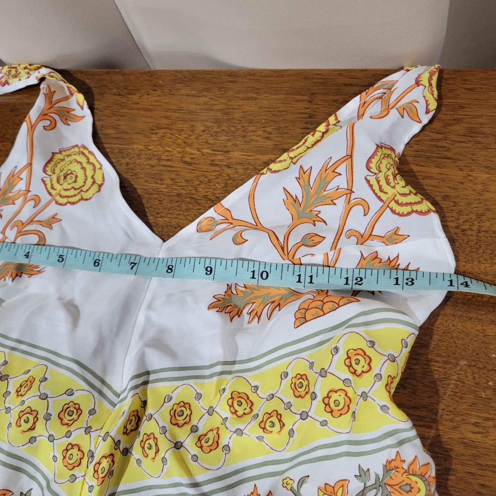 J Crew Open-back halter top in sunset rose block print Size XXS NWT - Picture 8 of 8